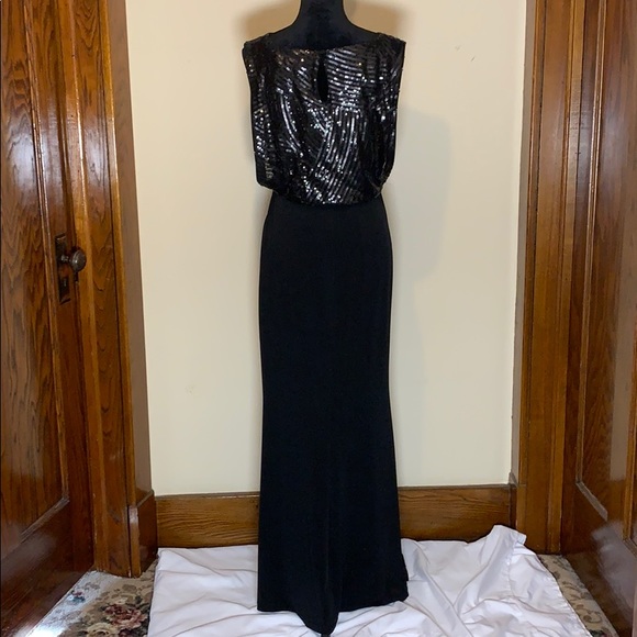 Calvin Klein black sequinned semiformal dress, 8 - Picture 2 of 8